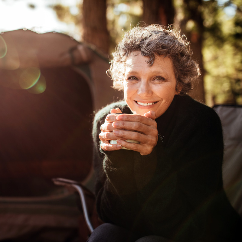 Retiree enjoying the outdoors